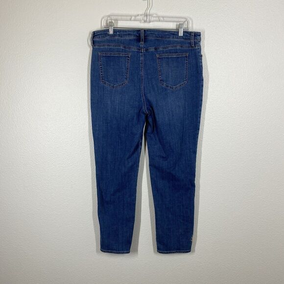 Chioc's So Slimming Girlfriend Slim Leg Ankle Jeans Size 14R / 2.5R Embroidered - Picture 7 of 13
